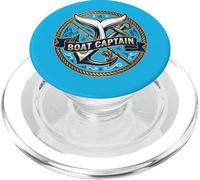 Boat Captain Fishing Anchor Whale Tail Marine Emblem PopSockets PopGrip for MagSafe