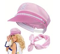 Boat Captain Hat,Boat Captain Hat | Pink Girl Skipper Sailor Cap | Captain Hats, Captain Sailor Costume for Campus Drama Parties