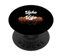Boat Captain Lake Life Better At The Lake Pontoon Boating PopSockets Adhesive PopGrip