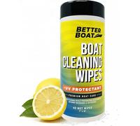 Boat Cleaner Wipes with UV Protection Boat Vinyl Cleaner and Protectant Car Leather Marine Boat Seat Cleaner Dashboard & Console Boat Cleaning Supplies Interior and Exterior Clean & Wash Products