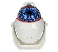 Boat Compass Dash Mount Flush with Illuminated Pivoting Light for Marine Car Navigation (White)