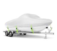 Boat Cover 20-22 ft, Waterproof 900D Heavy Duty Boat Cover, PU Marine Grade Polyester Boat Covers 20-22 ft, Fits Bass, V-Hull, Tri-Hull, Runabout, Jon, Fishing, Trailerable, Beam Width 110 inch