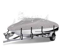 Boat Cover for Chris Craft Sea Skiff 19 1963-1966 | Boat Cover 210D Oxford Waterproof Trailerable All-Weather UV Protection with Straps and Storage Bag