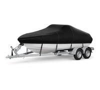 Boat Cover for Godfrey Monaco 195, Trailerable Waterproof Marine Cover, Heavy Duty Ripstop Fabric, Adjustable Buckle Straps, Storage Bag