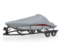 Boat Cover Grey 610-671cm L x 254cm W Heavy Duty Polyester Waterproof with Bag
