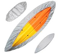 Boat Cover, Kayak Cover 210D Oxford Cloth Boat Waterproof UV Resistant Kayak Covers for Outdoor Storage Accessories Suitable for 6.88-8.20ft Boats, Covers