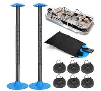 Boat Cover Support Pole System 2 Pcs with 8 Adjustable Height Telescoping Steel Furniture Cover Support Pole 18"-57" with Straps Storage Bag