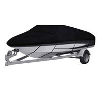 Boat covers 11-24Ft Outdoor Protection Personal Watercraft 210D Fishing Boat Runabout Bass Boat (Black 21)