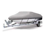 Boat covers 600D PU Coated Heavy Duty Trailerable 14-16'X90 Anti marine Grade Boat Outdoor Cover (Light Grey)