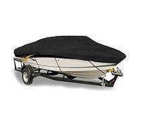 Boat covers Heavy Duty 17Ft And Tear Resistant 420D PVC Coating Runabout Extend The Life of The Hull (Black 25~27ft)