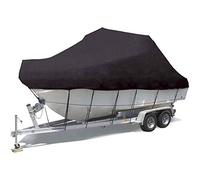 Boat covers Heavy Duty Tear Resistance 210D Cloth Trailerable Runabout Protect The Ship(Black 11)