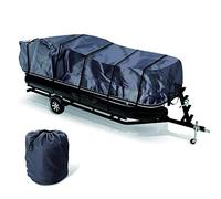 Boat covers Outdoor Protection 210D Fabric Anti-Smashing And Tear Proof Trailerable Marine Grade (Black 14~16ft)
