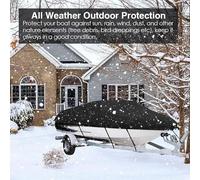 Boat covers Outdoor Tent Ski 11-24Ft Trailerable And Tear Resistant 420D Cloth V-Hull Tri-Hull Runabout Bass Boats (black 20~