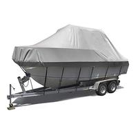 Boat covers Tear Resistance Marine Grade 210D Speed V-Hull Tri-Hull Runabout (Gray 11 * 13ft)