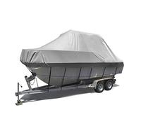 Boat covers Trailable Tear Resistance Marine Grade 210D Speed V-Hull Tri-Hull Runabout (Gray 20 * 22ft)