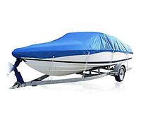 Boat covers Trailerable 11-24FT 210D with Protection Marine Grade Polyester V-Hull Tri-Hull Runabout (Blue 21to24FT)