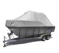 Boat covers Trailerable 600D Marine Grade Protected Ski for Runabout Jumbo Boat Fishing (Gray 17 * 19ft)