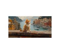 Boat Diamond Art Kits Adults with Diamond Art Accessories, 5D DIY Color Crystal Gem Crafts Kits for Kids, Cat Rhinestones Paint by Numbers on Canvas 48x24 in, Wall Artwork for Room Decor 2509-8513