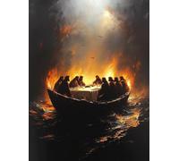 Boat Diamond Painting Disaster Diamond Art 5D DIY Round Full Drill Crystal Embroidery Cross Stitch Kits for Adults Dimond Painting Crafts for Room Decor, Wall Art, Gifts for Women 20x28inch -ly250822Z