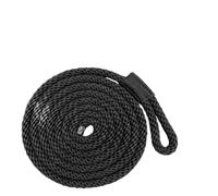 Boat Dock Anchor Line, Bungee Dock Line Boat Fender With Eyelet Whipped End, 3/8" 6.56 Ft, Black White(Black)