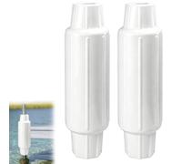 Boat Dock Bumpers for Poles Posts,Dock Post Bumpers Dock Pole Bumper,Dock Fender Bumper Slide-Over Post Pole,Slip-On Dock Leg Pipe,Vertical Protection,Soft UV-Resistant Marine Vinyl,22"Long,2Pk-White