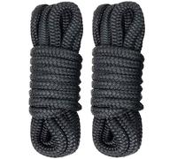 Boat Dock Line Rope Double Braid Nylon Boating Dock Lines Rope Mooring Rope Ultra Strong and Soft Anchor Rigging Line Boat Accessories,16.5ft,3/8inch(2pcs)