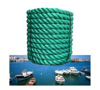 Boat Dock Lines, Three Strand Braided Nylon Green, 5-100M Mooring Lines Marine Rope for Docking Kayak Canoe Water Activities Lashing Goods Camping Hiking(18mm,60m)
