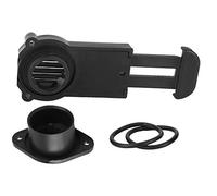 Boat Drain Valve, PVC Pull Out Scupper Drain Valve, Black Boat Drain Plug for Inflatable Dinghy, Rubber Raft, Fishing Boat, Easy to Use & Install