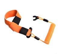 Boat Engine Cut Off Lanyard with Neoprene Wrist Strap, Marine Kill Switch Cord and Outboard Motor Stop Switch Compatible with Ski, Personal(A Orange)