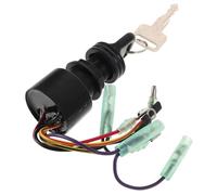 Boat Engine Ignition Switch with Key, Six Wire Panel Mount | Replacement for Mariner Outboard Control Box, Brass and Polyester Build, Restore Engine Start on Boats