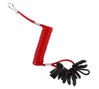 Boat Engine Switch Lanyard, Emergency Stop Spring Wire with 7 Keys Outboard Kill Switch Engine Motor Lanyard Waterproof Universal Safety Lanyard Tether Cord for Boat Bike