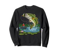 Boat Fishing Humor Big Mouth Bass Fish Lover Fishermen Gifts Sweatshirt