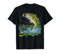 Boat Fishing Humor Big Mouth Bass Fish Lover Fishermen Gifts T-Shirt