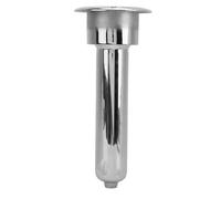 Boat Fishing Rod Cup Holder Stainless Steel Strong Structure 280mm Cup Holder for Yacht Ship, Easy To Use, Practical and Reliable for Marine Fishing, Boats and Yachts (0 degrees)