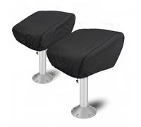 Boat Folding Seat Cover(2 Pack),High Density Waterproof Captain's Chair Cover,W18xD20xH14,Outdoor Durable Fishing Chair Cover Black