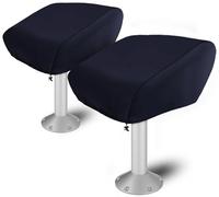 Boat Folding Seat Cover(2 Pack),High Density Waterproof Captain's Chair Cover,W18xD20xH14,Outdoor Durable Fishing Chair Cover Black