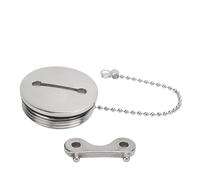 Boat Gas Fuel Deck Fill Filler with Keyless Cap,2 Inch Boat Fuel Tank Cap 316 Stainless Steel Polished Deck Fill Cap with Key Marine Hardware for Yachts Caravans RV Trucks