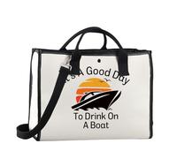 Boat Gift Boating Lover Gift Cruise Trip Gift It's A Good Day To Drink On A Boat Tote Bag for Her (Good A Boat Tote UK)