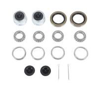 Boat Grease Seals Bearing, 2 Sets Boat Trailer Axle Hub Wheel Bearing Kit Grease Seals 1.98in Dust Caps Fit for 2000 to 2200 Lbs Axle