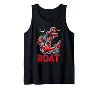 Boat Halloween Anchor Costume Cruise Ship Boat Lover Kids Tank Top
