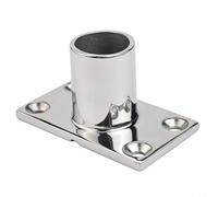 Boat Handrail Fitting Constructed from 316 Stainless Steel Featuring 90 Degree Rectangular Base, Compatible with 22/25mm Tubes for Stability (25mm)