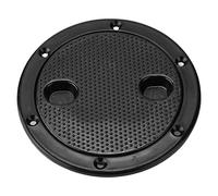 Boat Hatch Deck Plate, 4in Black Round Non Slip Inspection Hatch with Detachable Cover for Marine Access Boat RV