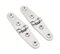 Boat Hatch Hinges Stainless Steel Mirror Polished Marine Strap Hinge Secure Locking Mechanism for Cabin Door Hatch Marine Industry 316 Stainless Steel 103x27mm 2pcs