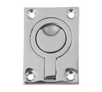Boat Hatch Latch Cabinet Flush Mount Ring Pull Handle Made of Marine Grade 316 Stainless Steel, and Suitable for Various Water Conditions (64 * 46MM)