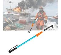 Boat Hook Firefighting Boat Hook Fire, 25-212 inch Long Retractable Aluminum Alloy Rescue Hooks, Floatable Docking Stick with Luminous Bead & Buckle(Blue,102-350cm/40.2"-137.8")