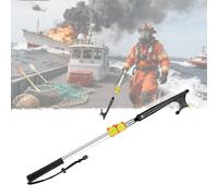 Boat Hook Firefighting Boat Hook Fire, 25-212 inch Long Retractable Aluminum Alloy Rescue Hooks, Floatable Docking Stick with Luminous Bead & Buckle(Silver,64.5-130cm/25.4"-51.2")