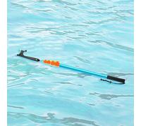 Boat Hook Floatable Extension Boat Push Pole, Clip Open Boating Hook with Luminous Bead & Grip, Black, Blue, Silver Locking Rescue Hook for Mooring(Blue,102-350cm/40.2"-137.8")