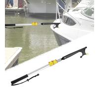 Boat Hook Floatable Illuminated Boat Hook Pole, Aluminum Alloy Docking Stick 25-212 inch, Black, Blue, Silver Telescopic System Boating Poles(Silver,102-240cm/40.2"-94.5")