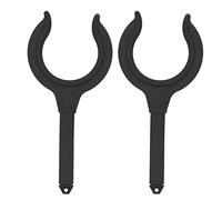 Boat Hook Holders, 2 PCS Boat Oar Lock Fishing Rod Holder Bracket Marine Rubber Dinghy Accessories for Gaff, Anchors, Oar, Paddle, Push Pole (Black)