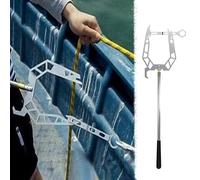 Boat Hook Multi Purpose Threader Boat Hook Pole, Retractable Cable Wire Guider Boat Hooks w/Grip, High Load Capacity Docking Stick for Home/Outdoor(A:40-148 cm/15.8" - 58.3")